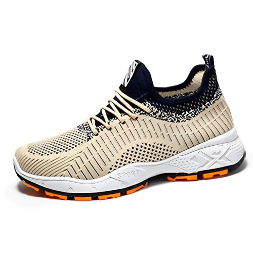 Morbuy Turnschuhe Herren, Weich Leichte Gym Schuhe Mesh Atmungsaktiv Sportschuhe Fitness Trainingsschuhe Check Laufschuhe Walkingschuhe Sneakers Tennis Schuhe von Morbuy