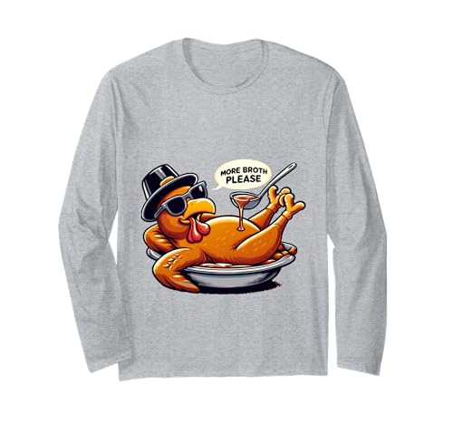 Mehr Brühe Bitte Thanksgiving Lustiges Truthahngebastetes Herren Damen Langarmshirt Mehr Brühe Bitte Thanksgiving Lustiges Truthahngebastetes Herren Damen Langarmshirt von More Broth Please Thanksgiving Funny Turkey Basted