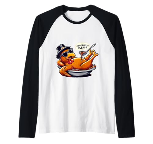 Mehr Brühe Bitte Thanksgiving Lustiges Truthahngebastetes Herren Damen Raglan Mehr Brühe Bitte Thanksgiving Lustiges Truthahngebastetes Herren Damen Raglan von More Broth Please Thanksgiving Funny Turkey Basted