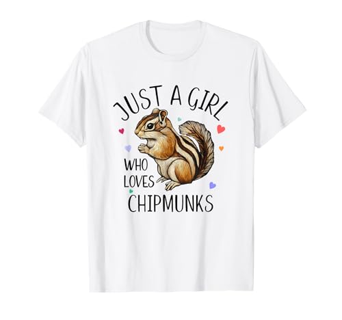 NUR EIN MÄDCHEN, DAS Chipmunks LIEBT T-Shirt von More Cute Awesome Chipmunk Designs