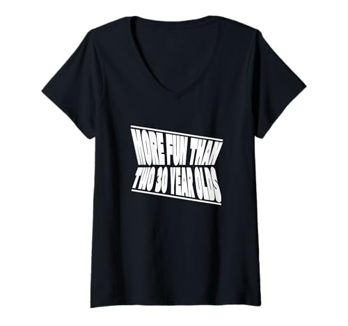 Damen Lustiger als Zwei Gag zum 60. Geburtstag von 30-Jährigen T-Shirt mit V-Ausschnitt Damen Lustiger als Zwei Gag zum 60. Geburtstag von 30-Jährigen T-Shirt mit V-Ausschnitt von More Fun Than Two 30 Year Olds 60th Sarcastic