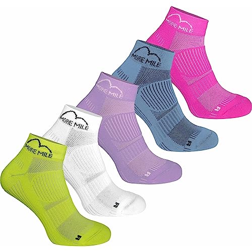 More Mile London 2.0 (5er-Pack) umweltfreundliche Laufsocken, 38-42 von More Mile