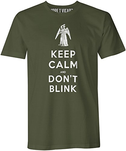 Keep Calm and Don't Blink - Doctor Who Herren T Shirt von More T Vicar