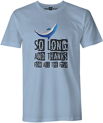 So Long and Thanks for All The Fish - Herren Douglas Adams Hitchhiker's Guide to The Galaxy T Shirt von More T Vicar