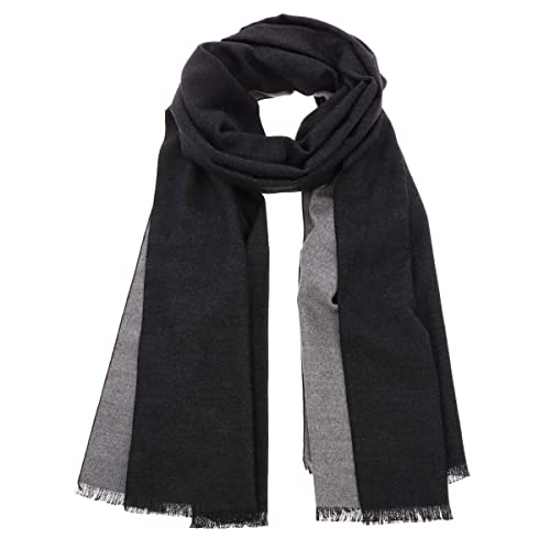 More Than Hip FanXing Schal für Damen und Herren - Schwarz/Grau - Super Weiches Halstuch aus Bambus Viskose Schal für Herren und Damen Bamboo Scarf Deckenschal Warm Winter - 30 x 200 cm von More Than Hip