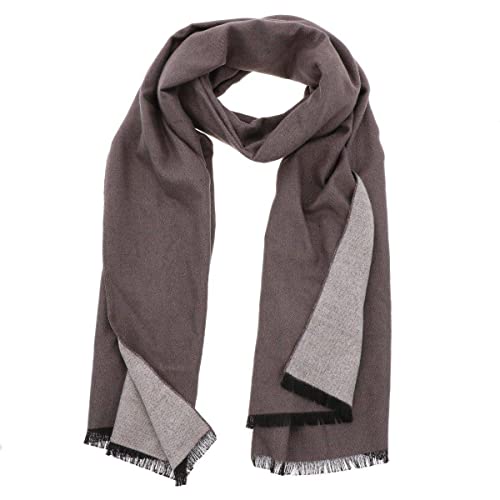 More Than Hip FanXing Schal für Damen und Herren - Taupe/Creme - Super Weiches Halstuch aus Bambus Viskose Schal für Herren und Damen Bamboo Scarf Deckenschal Warm Winter - 30 x 200 cm von More Than Hip