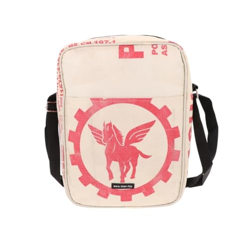 More Than Hip - Unisex Umhängetasche aus recycelten Zementsäcken - Kosal Pegasus-24 x 33 x 9 cm von More Than Hip