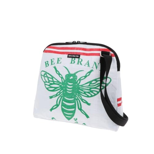 MoreThanHip - Schultertasche aus Zuckersäck - Stylische Damentasche mit Charakter - Amara Biene-28 cm x 25 cm x 8 cm von More Than Hip
