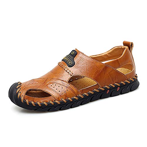 Xieifuxixxx Men's Flat Shoes ????? ?????? ???? ????? ?????? ???????? ????? ?? ???? ??????? ????? ?????? ????????? ?? ?????? ????? Sandals (Color : Golden Yellow, Size : 48 EU) von More & More