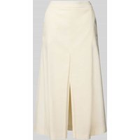 MORE Leinenrock mit Gehschlitz in Offwhite, Größe 40 von More