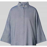 MORE Relaxed Fit Hemdjacke mit Stehkragen in Jeansblau, Größe 42 von More