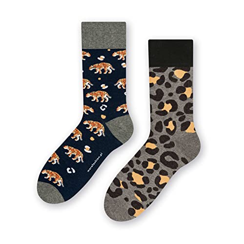 More Bunte Lustige Socken mit Motiv für Herren und Damen - Lustige, Mehrfarbige, Verrückte Unisex Socken - Crazy Pattern Socken - 1 Paar von More