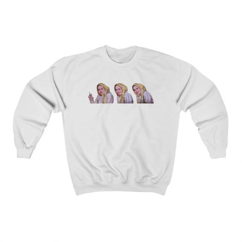 Darcey Crying Faces Unisex Heavy Blend Crewneck Sweatshirt von MoreBiggy