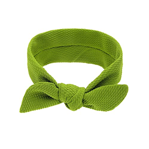 Baby Mädchen Nylon Stirnbänder,MoreChioce Dehnbare Haarbänder Elastische Turban Geknoteter Kopfwickel Neugeborene Kleinkinder Haarband Headwrap Haarschmuck Haarschleifen-Zubehör,Grün von MoreChioce