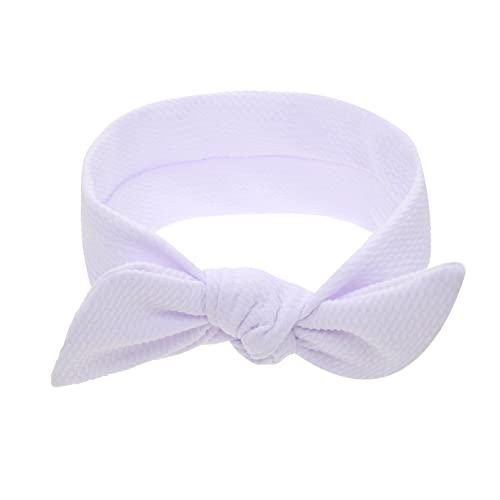 Baby Mädchen Nylon Stirnbänder,MoreChioce Dehnbare Haarbänder Elastische Turban Geknoteter Kopfwickel Neugeborene Kleinkinder Haarband Headwrap Haarschmuck Haarschleifen-Zubehör,Weiß von MoreChioce