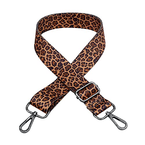 MoreChioce Damen Verstellbarer Schultergurt Taschengurt, Leopardenmuster Tragegurt 80cm-140cm Längenverstellbarer Ersatzgürtel Breit 3.8 CM Handtaschen Schulterriemen Umhängegurt,Grau #G von MoreChioce