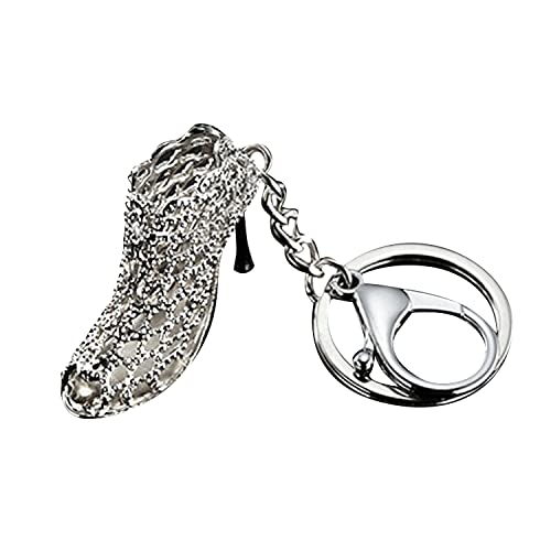 MoreChioce Künstlicher Kristall Auto Schlüsselanhänger, Bling Bling High Heel Schlüsselhalter Funkelnde Strass Schlüsselbund Schlüsselring Schlüssel Organizer für Telefon Auto Tasche von MoreChioce