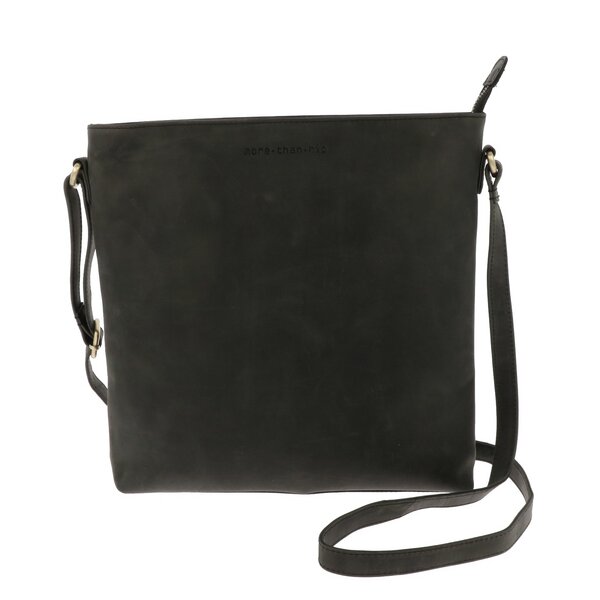 MoreThanHip Crossbody umhängetasche aus mattem Vintage Öko-Leder - Bryony braun oder schwarz von MoreThanHip