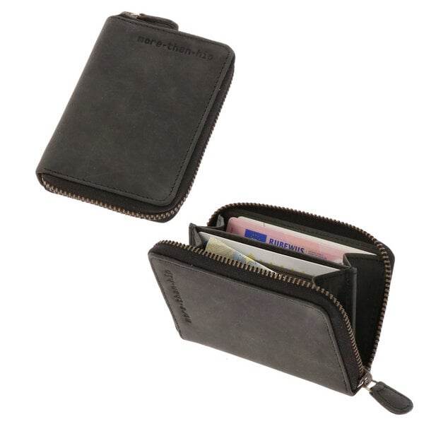 MoreThanHip RFID-Kartenhalter oder Mini-Portemonnaie aus mattem Ökoleder - PRESTON von MoreThanHip