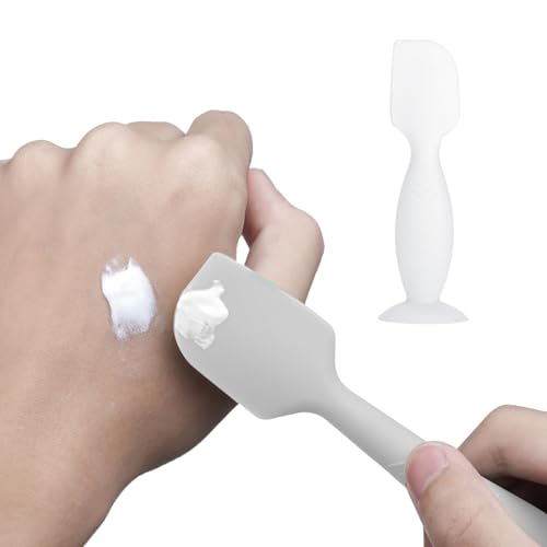 Moreeulsi Creme-Spatel für Babys, 10 x 4 cm, weicher Silikon-Windelspatel, weiche Spitze, flexibler Pasten-Applikator mit Saugnapf, tragbarer Salbenapplikator-Pinsel, 5 Stück von Moreeulsi