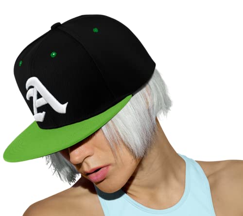 Morefaz New Unisex Jungen Mädchen Mütze Baseball Cap Snapback Hut Gotisch 3D A Kinder Kappe TM (A Green White) von Morefaz