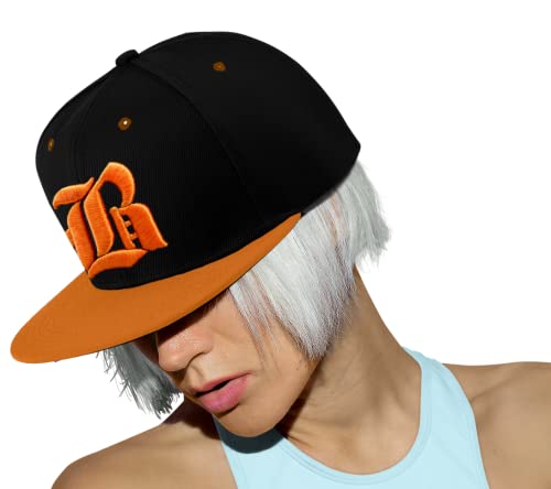 Morefaz New Unisex Jungen Mädchen Mütze Baseball Cap Snapback Hut Gotisch 3D B Kinder Kappe TM (B schwarz orange) von Morefaz