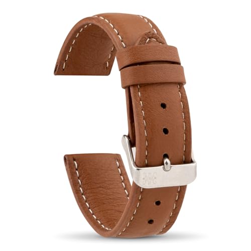 Moreira Uhrenarmband aus Habana-Leder, 18 mm, hergestellt in Spanien, echtes Leder, handgefertigt, traditioneller Federsteg mit Werkzeug, Schnalle aus Edelstahl Moreira Uhrenarmband aus Habana-Leder, 18 mm, hergestellt in Spanien, echtes Leder, handgefertigt, traditioneller Federsteg mit Werkzeug, Schnalle aus Edelstahl von Moreira