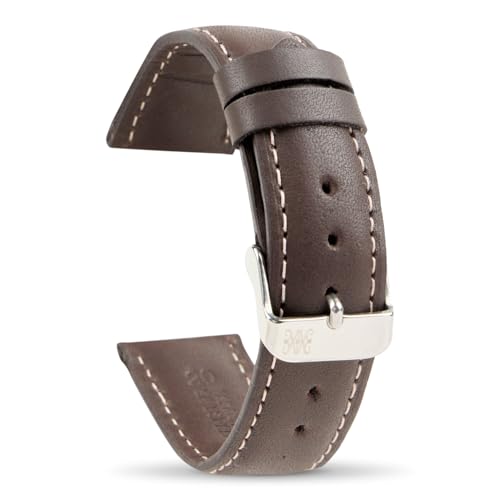 Moreira Uhrenarmband aus braunem Leder, 20 mm – hergestellt in Spanien, echtes Leder, handgefertigt, traditioneller Federsteg mit Werkzeug, Schnalle aus Edelstahl Moreira Uhrenarmband aus braunem Leder, 20 mm – hergestellt in Spanien, echtes Leder, handgefertigt, traditioneller Federsteg mit Werkzeug, Schnalle aus Edelstahl von Moreira