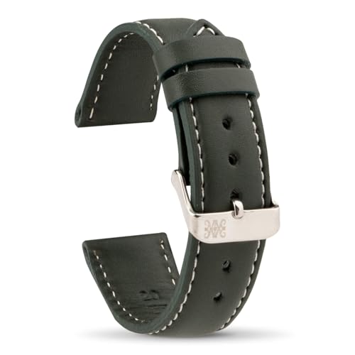 Moreira Uhrenarmband aus grünem Leder, 20 mm, hergestellt in Spanien, echtes Leder, handgefertigt, traditioneller Federsteg mit Werkzeug, Schnalle aus Edelstahl Moreira Uhrenarmband aus grünem Leder, 20 mm, hergestellt in Spanien, echtes Leder, handgefertigt, traditioneller Federsteg mit Werkzeug, Schnalle aus Edelstahl von Moreira