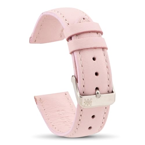 Moreira Uhrenarmband aus rosafarbenem Leder, 14 mm, hergestellt in Spanien, echtes Leder, handgefertigt, traditioneller Federsteg mit Werkzeug, Schnalle aus Edelstahl Moreira Uhrenarmband aus rosafarbenem Leder, 14 mm, hergestellt in Spanien, echtes Leder, handgefertigt, traditioneller Federsteg mit Werkzeug, Schnalle aus Edelstahl von Moreira