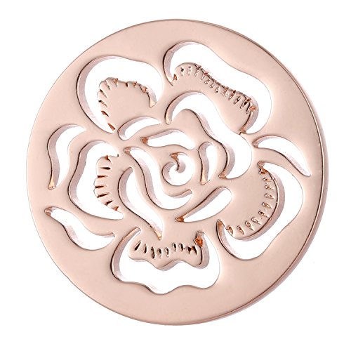 Morella Damen Coin 33 mm Blütenmeer Rosegold von Morella