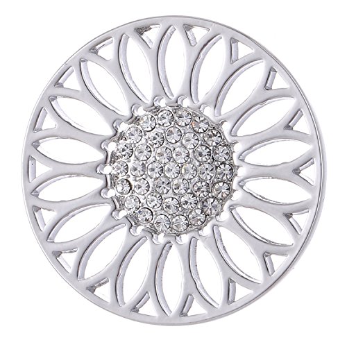 Morella Damen Coin 33 mm Sonnenblume Silber von Morella