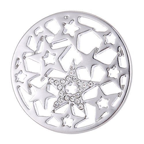 Morella Damen Coin 33 mm Sternenmuster Silber von Morella