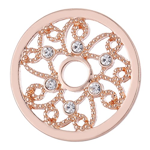 Morella Damen Coin 33 mm kosmische Sonne Rosegold von Morella