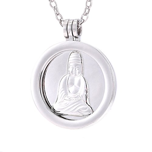 Morella Damen Halskette 70 cm Edelstahl und Anhänger mit Coin Buddha Silber 33 mm im Schmuckbeutel Morella Damen Halskette 70 cm Edelstahl und Anhänger mit Coin Buddha Silber 33 mm im Schmuckbeutel von Morella