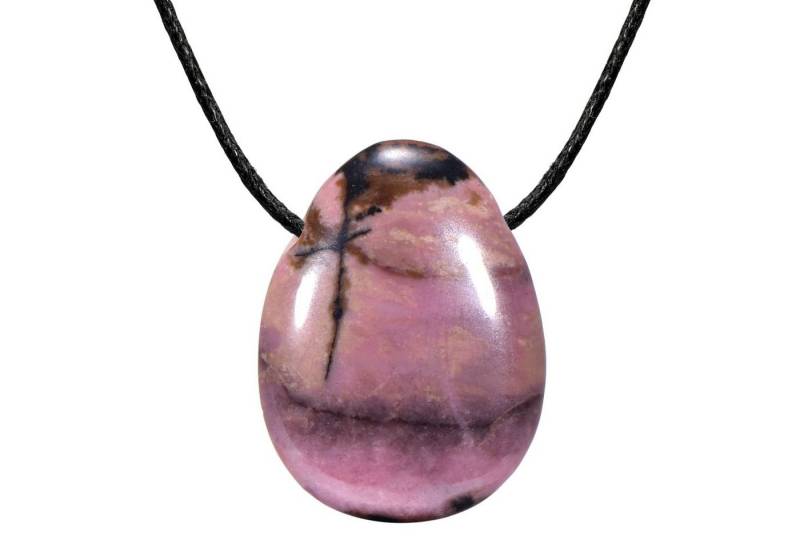 Morella Kette mit Anhänger Halskette 80 cm (1-tlg), Damenkette mit Edelstein in Tropfenform, Chakra, im Samtbeutel von Morella