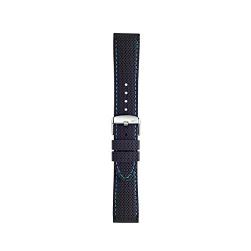Morellato Livenza Herren-Uhrenarmband aus Silikon – A01X5275187, schwarz/blau, 24mm, Gurt von Morellato