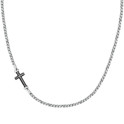 Morellato Cross Herren Halskette aus Stahl, schwarz IP - SKR61 von Morellato