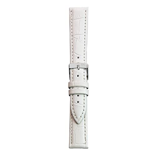 Morellato Easy Click Armband für Damen und Herren, aus echtem Kalbsleder, Alligator-Druck, A01X5203480, Weiß, 24mm, Gurt von Morellato