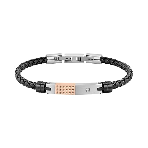 Morellato Herrenarmband, Kollektion Moody, aus Leder, Edelstahl, Roségold PVD - SQH23 von Morellato