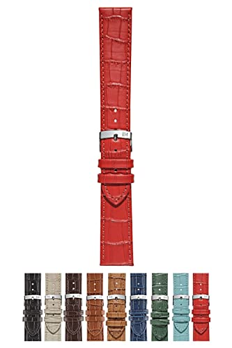 Morellato Juke Lederarmband Alligatordruck in 9 verschiedenen Farben Band 20 rot von Morellato