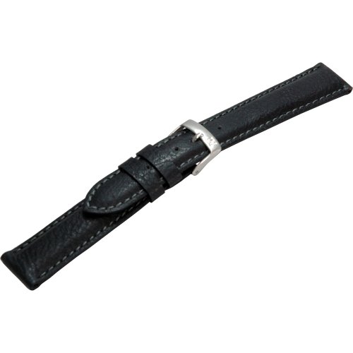 Morellato Lederarmband für Uhren Ulivo Mattschwarz Ansatzbreite 18 mm von Morellato