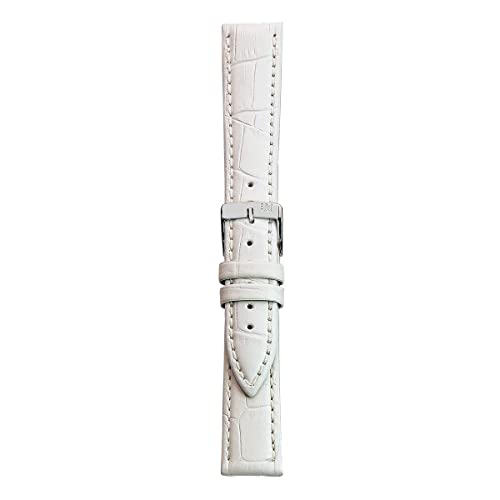 Morellato Easy Click Armband für Damen und Herren, aus echtem Kalbsleder, Alligator-Druck, A01X5203480, Weiß, 12mm, Gurt von Morellato