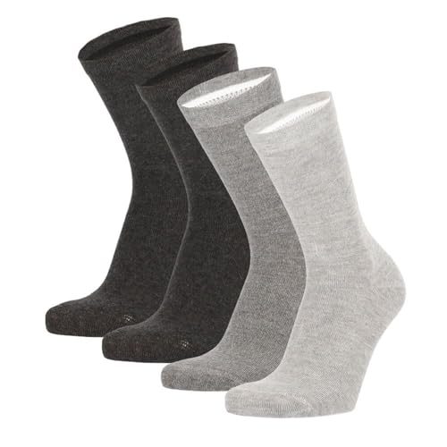 Morethansocks - Bambus Kindersocken Basic - Grau - 8er-Pack - Größe 31/34 - Nahtlos - Jungensocken - Mädchenssocken von Morethansocks
