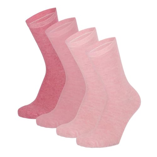 Morethansocks - Bambus Kindersocken Basic - Rosa - 8er-Pack - Größe 35/38 - Nahtlos - Jungensocken - Mädchenssocken von Morethansocks