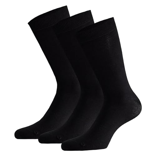 Morethansocks - Basic Bambussocken - 12er-Pack - Schwarz - Größe 43/46 - Herren-Bambussocken - 12er-Pack - Nahtlose Socken - Bambus - Bamboo von Morethansocks
