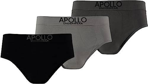 Morethansocks - Herren-Slips - 3er-Pack - Grau - Größe XXL - Herren-Boxershorts - Herren-Unterwäsche - Herren-Slips Unterwäsche - Nahtlose Unterwäsche von Morethansocks