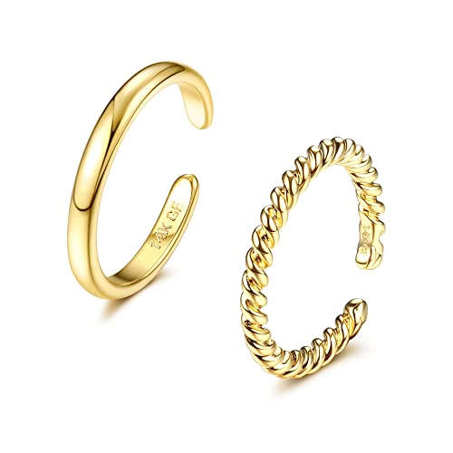 Morfetto 14 Karat Gold gefüllte Zehenringe für Frauen Einfacher Zehenring mit offenem Band Verstellbare Zehenringe Gold D Morfetto 14 Karat Gold gefüllte Zehenringe für Frauen Einfacher Zehenring mit offenem Band Verstellbare Zehenringe Gold D von Morfetto