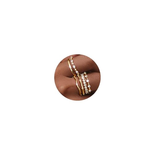 Morfetto 6 Stück Stapelbare Goldringe Für Damen, Nicht Trübes Stapeln Von Zirkonia-Daumenring-Set, Trendige Statement-Stapelringe Schmuck Golden 52mm,US=7 Morfetto 6 Stück Stapelbare Goldringe Für Damen, Nicht Trübes Stapeln Von Zirkonia-Daumenring-Set, Trendige Statement-Stapelringe Schmuck Golden 52mm,US=7 von Morfetto