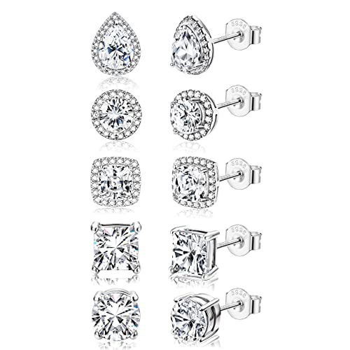 Morfetto 925 Sterling Silber Ohrstecker Große CZ Ohrstecker Gefälschte Diamant Ohrstecker Silber Ohrstecker Set Zirkonia Ohrstecker Morfetto 925 Sterling Silber Ohrstecker Große CZ Ohrstecker Gefälschte Diamant Ohrstecker Silber Ohrstecker Set Zirkonia Ohrstecker von Morfetto